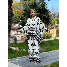 Castivo Fashion Desenli Salaş Gömlek ve Bol Paça Pantolon 2’li Takım