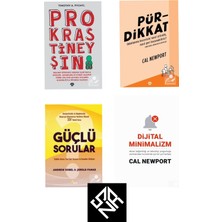 Metropolis Yayınları Prokrastineyşın - Pürdikkat - Güçlü Sorular - Dijital Minimalizm    ( 4'lü Kitap Seti )