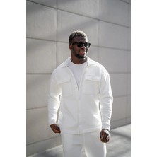 Erkek Gömlek Form Çıtçıtlı Eşofman Takımı – Oversize – 2’li Set