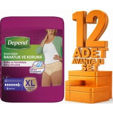 Depend Emici Külot Kadın Ekstra Büyük Boy Xl 108 Adet Hasta Bezi