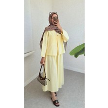 Castivo Fashion Cepli Kısa Ceket & A-Kesim Uzun Etek Ikili Takım