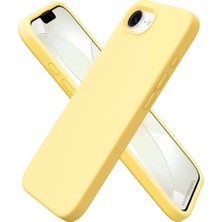 HANPORIUM Apple iPhone 17e Uyumlu Silikon Kılıf - Pastel Renk Tonu Kamera Korumalı Esnek Kapak - Sarı