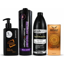 Hülyam 4 Adım Yıpranmış Saç Seti ( Şampuan+Keratin+Argan+Bakım Sütü)