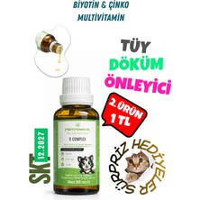 Petpower Tüy Döküm Önleyici Biyotin'li Multivitamin 50 ml - Kediler Için Deri ve Tüy Bakımı B Complex Damla