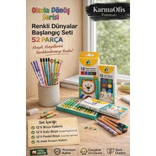 KarmaOfis Renkli Dünyalar Başlangıç Seti 52 Parça | Boya Kalemi, Sulu Boya, Pastel Seti