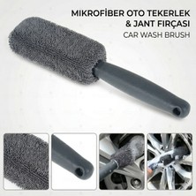 Alazpay Mikrofiber Elyaf Oto Araç Motosiklet Jant Temizlik Fırçası