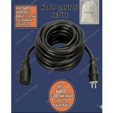 Srcelektronik Hes Kablo Araç Şarjı Uyumlu (3- 40 Metre Arası) (3x6 Ttr Tam Bakır)(Fişler Ip 44 Bemis Kauçuk) Uzatma Seyyar Kablo