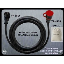 Srcelektronik Öznur Kablolu Araç Şarjı Uyumlu (3- 40 Metre Arası) (3x2.5 Ttr Tam Bakır)(Fişler Ip 44 ve Ip 54 Tp Kauçuk) Uzatma Seyyar Kablo
