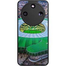 Aksel Kılıf Honor Magic 8 Lite Uyumlu Taraftar Baskılı Glossy Premium Mat Siyah Silikon Kılıf