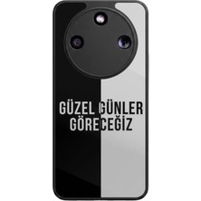 Aksel Kılıf Honor Magic 8 Lite Uyumlu Taraftar Baskılı Glossy Premium Mat Siyah Silikon Kılıf
