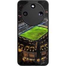Aksel Kılıf Honor Magic 8 Lite Uyumlu Taraftar Baskılı Glossy Premium Mat Siyah Silikon Kılıf