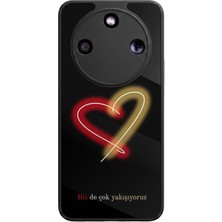 Aksel Kılıf Honor Magic 8 Lite Uyumlu Taraftar Baskılı Glossy Premium Mat Siyah Silikon Kılıf
