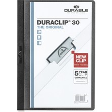 Kitabevimden Durable Sıkıştırmalı Dosya Duraclip Ortadan Klipsli 30 Syf A4 Siyah 2200