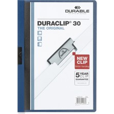 Kitabevimden Durable Sıkıştırmalı Dosya Duraclip Ortadan Klipsli 30 Syf A4 Lacivert 2200