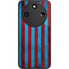 Aksel Kılıf Honor Magic 8 Lite Uyumlu Taraftar Baskılı Glossy Premium Mat Siyah Silikon Kılıf