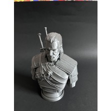 3Defa Craft Geralt Of Rivia 3D Baskı Büst – Pla Filament, 16 cm Detaylı Koleksiyon Figürü