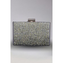 Victoria Shoes Altın Sarısı Şerit Taş Işlemeli Lüks Portföy