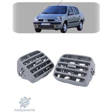 Renault Clio 2 Orta Havalandırma Difüzörü Kalorifer Izgarası Takım Gri (Sol- Sağ 2 Adet)