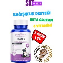 Petpower Kedi Köpek Bağışıklık Sistemi Desteği, Beta Glukan, C Vitamini, Taurin Tablet 75 Adet