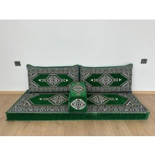 Akdağ Tekstil Şark Köşesi Takımı | 4 Parça Zümrüt Yeşil Boş Kılıf (Süngersiz)