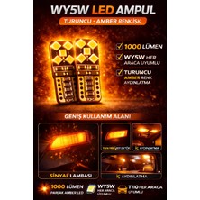 Duolight T10 Turuncu Park Ampulü 2 Adet - Amerikan Park Görünümü - Arıza Lambası Yakmaz - Ultra Parlak LED Set