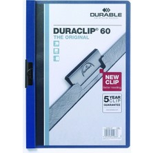 Kitabevimden Durable Sıkıştırmalı Dosya Duraclip Ortadan Klipsli 60 Syf A4 Lacivert 2209