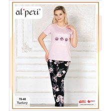 Alperi 78-48 Bayan Kısa Kollu Pijama Takım