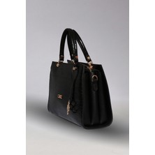 Victoria Shoes Parlak Timsah Baskılı Lüks Ofis Çantası