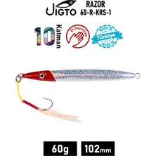 Jigto Jig, Zoka, Suni Yem, Glow Uv Metal Jig, 60GR 10CM Razor 60