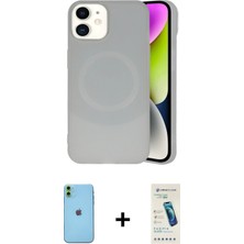 Cepte Toptan iPhone 11 Ufuk Serisi - Şeffaf Pasifik Cam Ekran Koruyucu + Yeşil Neon Fosforlu Kamera Lens