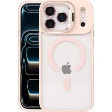 Esranın Dünyası Joko Apple iPhone 17 Pro Max Remim Lensli Magsafe Standlı Kapak - Pembe