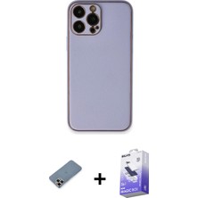 Cepte Toptan iPhone 13 Pro Max Yadigar Klasik - Siyah Bilvis 5in1 5d Magic Hayalet Cam Ekran Koruyucu + Mor Metal Kamera Lens Koruma Cam