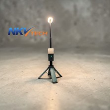 Nkvtech Teleskopik Kamp Lambası 1 mt Yükseklik 1000 Lümen 3 Modlu Powerbank Mıknatıslı Ayaklı LED Işık