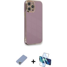 Cepte Toptan iPhone 12 Pro Yankı Serisi - Siyah 3D Antistatik Seramik Nano Ekran Koruyucu + Koyu Yeşil Metal Kamera Lens Koruma Cam