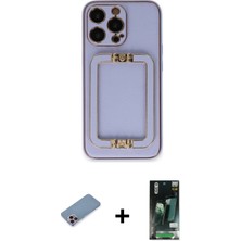 Cepte Toptan iPhone 13 Pro Max Kozmos Minimal Prime - Şeffaf 360 Full Body Arka Koruyucu + Pembe Shine Kamera Lens Koruma Cam