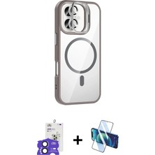 Cepte Toptan iPhone 17 Yadigar Asil Koleksiyonu - Siyah 3D Antistatik Seramik Nano Ekran Koruyucu + Siyah Bilvis Titan Kamera Lens