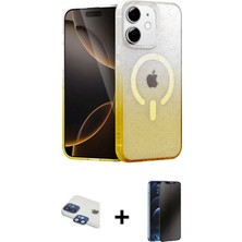 Cepte Toptan iPhone 11 Eksen Minimal Özel Seri - Siyah 3D Antistatik Hayalet Cam Ekran Koruyucu + Lacivert Pers Alüminyum Kamera Lens