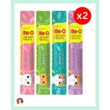 ‎Me-O Tuna Mix Kedi Ödül Maması 8’li Karışık Paket 8 x 15 gr (Ton Balığı ve Bonito,ton Balığı,ton Balığı ve Palamut Karışımı, Ton Balığı ve Deniz Tarağı)