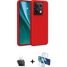 Cepte Toptan Redmi Note 13 4g Kozmos Yansıma Özel Seri - Siyah 3D Antistatik Cam Ekran Koruyucu + Şeffaf Kamera Lens Koruma Cam