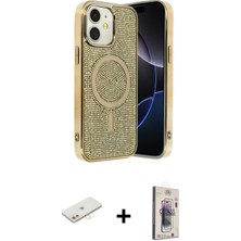 Cepte Toptan iPhone 11 Eksen Çizgi - Siyah Bilvis 3D Cam Ekran Koruyucu + Sarı Renkli Kamera Lens Koruma Cam