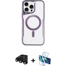 Cepte Toptan iPhone 15 Pro Max Yadigar Klasik Özel Seri - Siyah 3D Antistatik Seramik Nano Ekran Koruyucu + Siyah Raze Metal Kamera Lens