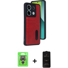 Cepte Toptan Redmi Note 13 Pro 4g Yörünge Işık Serisi - Siyah 6d Antistatik Mat Seramik Hayalet Nano Ekran Koruyucu + Gümüş Raze Metal Kamera Lens