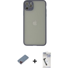 Cepte Toptan iPhone 12 Pro Ahenk Çizgi Serisi - Şeffaf Uv Polymer Nano Ekran Koruyucu + Kırmızı Metal Kamera Lens Koruma Cam
