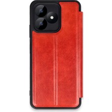 Esranın Dünyası Newface Realme Note 50 4g Kılıf Flip Cover - Kırmızı