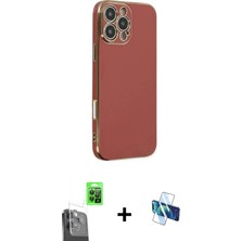 Cepte Toptan iPhone 16 Pro Yankı Serisi - Siyah 3D Antistatik Seramik Nano Ekran Koruyucu + Siyah Raze Metal Kamera Lens