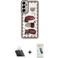 Cepte Toptan Galaxy A14 4g Çekirdek Asil - Şeffaf Pasifik Cam Ekran Koruyucu + Şeffaf Kamera Lens Koruma Cam