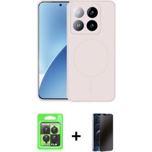 Mi 14T Pro Yankı Form Serisi - Siyah 3D Antistatik Hayalet Cam Ekran Koruyucu + Siyah Raze Metal Kamera Lens