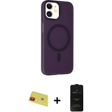 Cepte Toptan iPhone 11 Çekirdek Modern Prime - Siyah 6d Antistatik Mat Seramik Hayalet Nano Ekran Koruyucu + Kırmızı Rainbow Kamera Lens Koruma Cam
