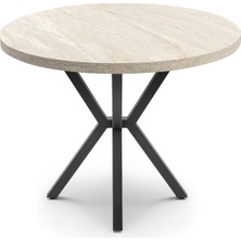 Yuvarlak Mutfak Salon Yemek Masası 90 cm