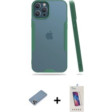 Cepte Toptan iPhone 12 Pro Max Atlas Asil Serisi - Siyah Joko 5d Cam + Gökkuşağı Shine Kamera Lens Koruma Cam